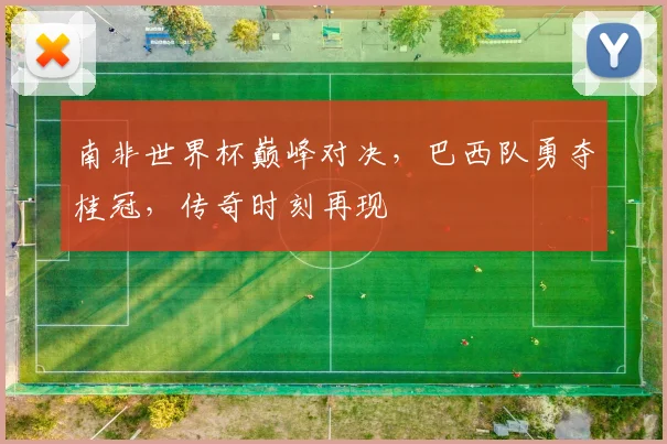 南非世界杯巅峰对决，巴西队勇夺桂冠，传奇时刻再现